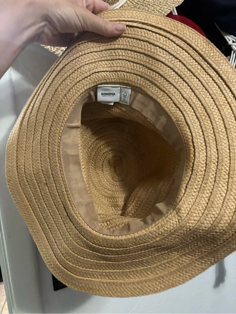 Sonoma Tan Straw Sun Hat with Brown Band